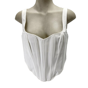 Bardot Women’s Fitted Corset Bustier Top – Orchid White – Size 8
